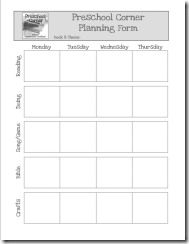Educational Freebie: Customizable Preschool Planning sheets - Money ...