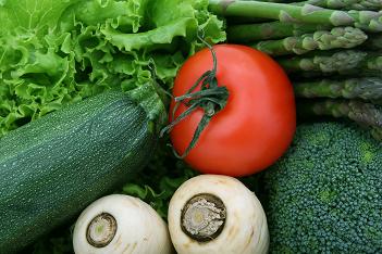 healthy cherry tomato, lettuce and vegetables