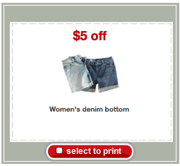 Target denim coupon