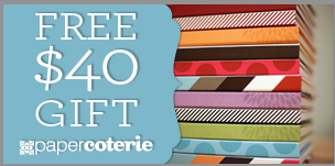 Free $40 credit from Paper Coterie
