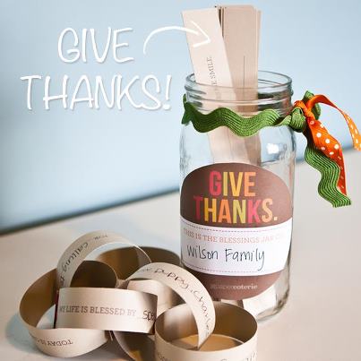 Thanksgiving Blessing Jar