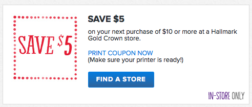Hallmark coupon