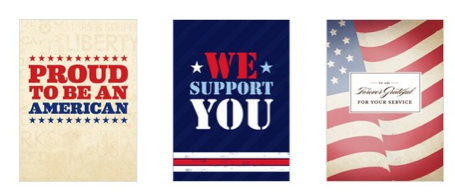 Free greeting card to military