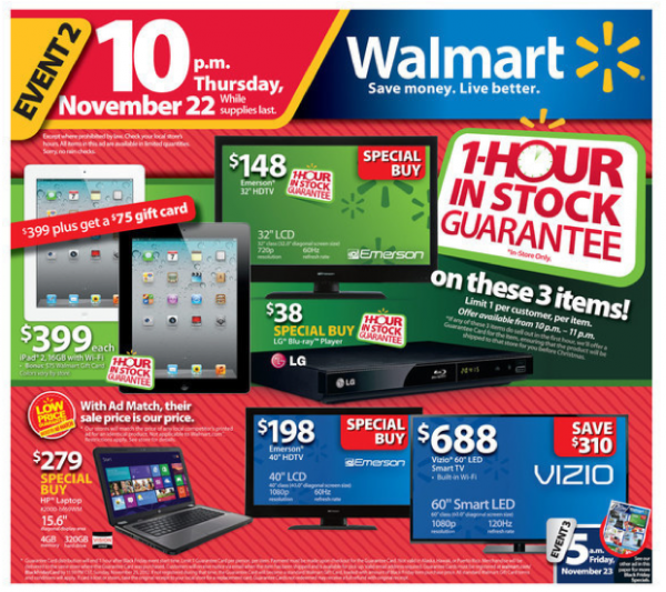 Walmart Black Friday Ad 2012
