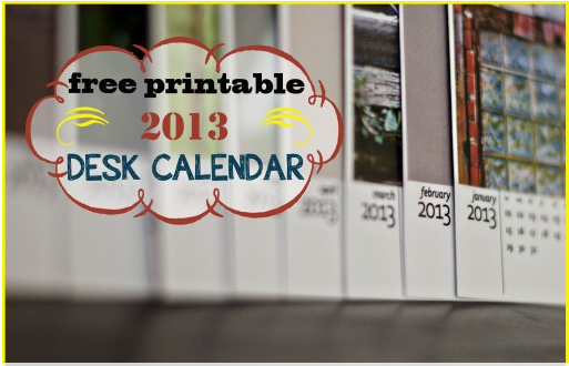 Free 2013 Desk Calendar