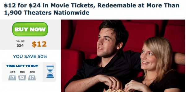 Two movie tickets for $12