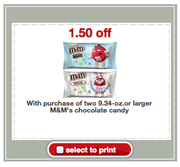 Valentine's M&M's coupon
