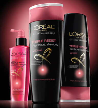 Free L'Oreal Triple Resist Haircare samples
