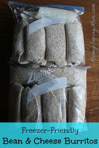 Freezer-Friendly Bean & Cheese Burritos