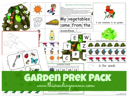 Free Garden PreK Printable Pack