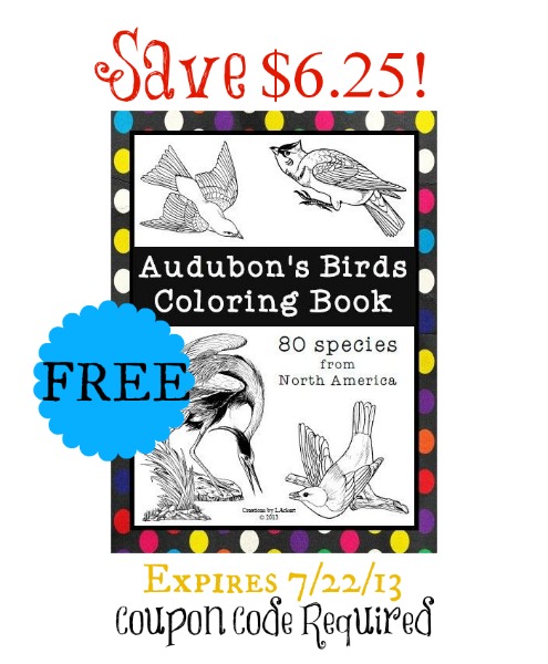 Free Audubon Bird Coloring Book (through July 22, 2013)