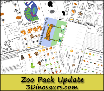 Free Zoo Printable Pack