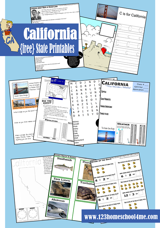 Free California Early Learning Printable Pack