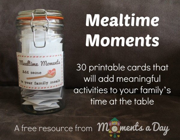 Free Mealtime Moments Printable Activity Cards