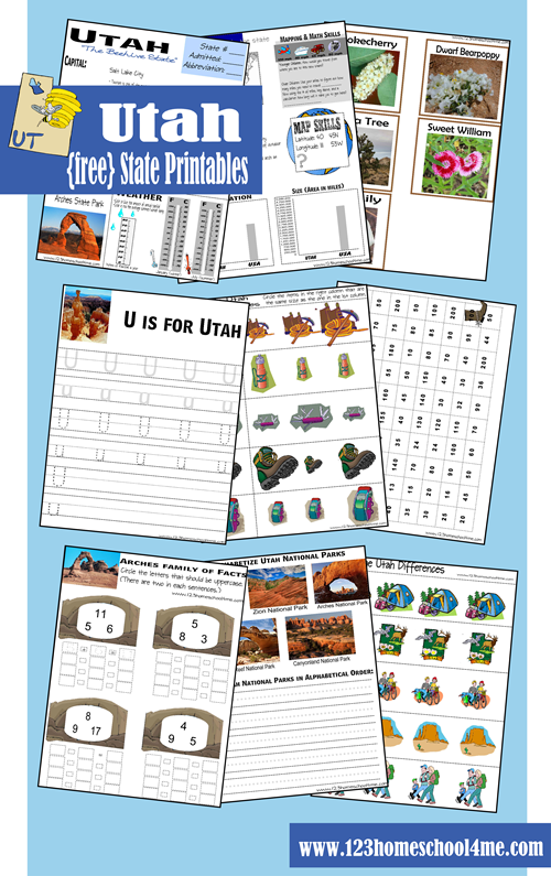 Free Utah Early Learning Printable Pack