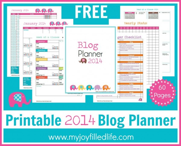 2014 Blog Planner