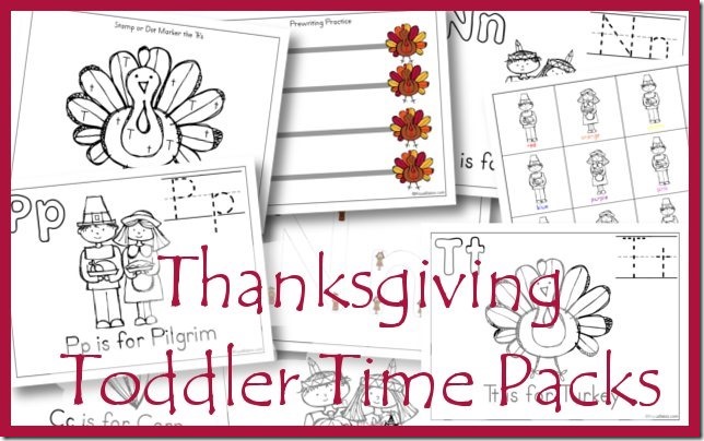 Thanksgiving Toddler Time Printables
