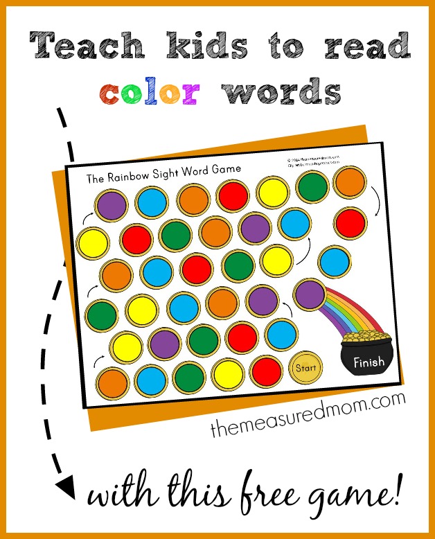 Free Teach Kids to Read Color Words Game  Money Saving Mom®