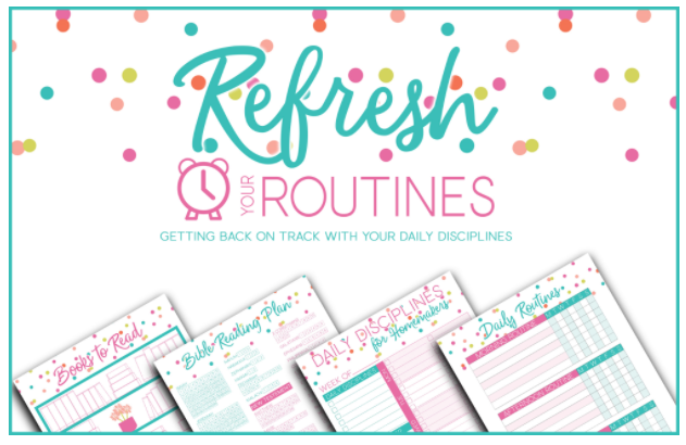 Get a free download of the Refresh Your Routines eKit!