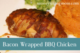 bacon wrapped bbq chicken