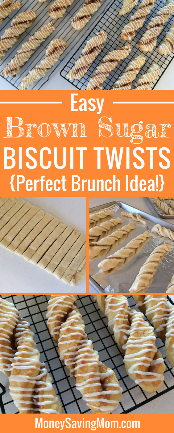 These Brown Sugar Biscuit Twists are SO delicious, easy to make, and a total crowd pleaser! Perfect to take to brunch -- especially on Christmas morning!