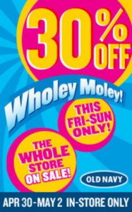 Old Navy 30% Off