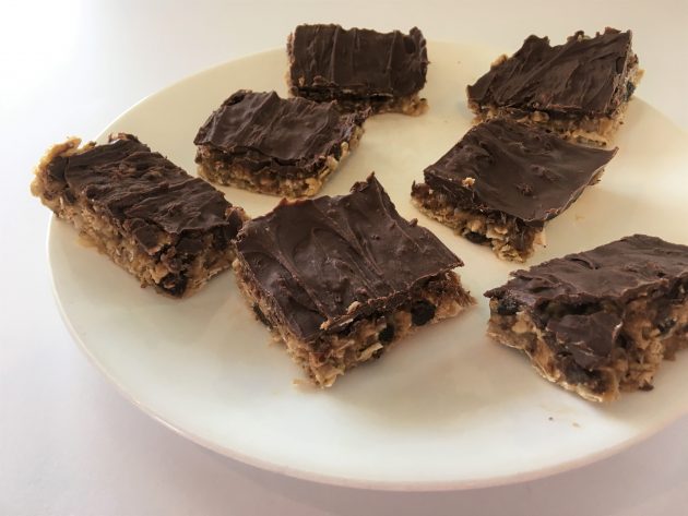 protein bars on a plate