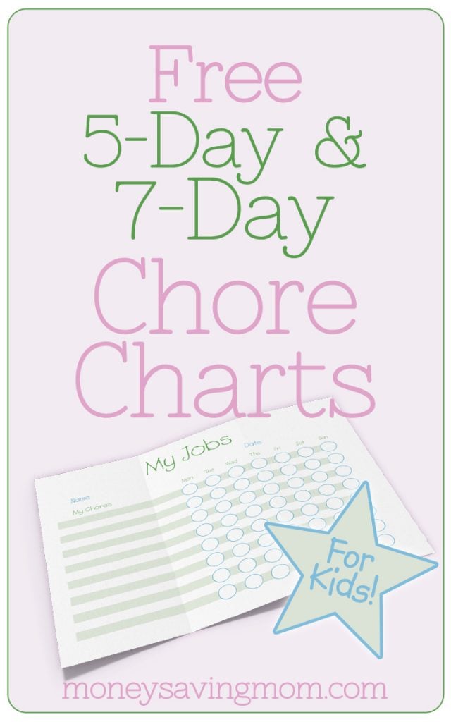 Money Saving Mom® Customizable Chore Charts