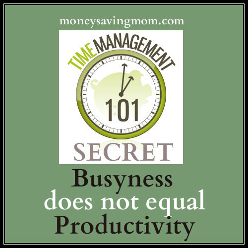 busyness does not equal productivity