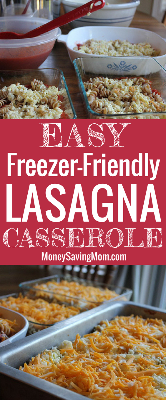This Lasagna Casserole recipe is so, so good and so much easier and cheaper than regular lasagna!