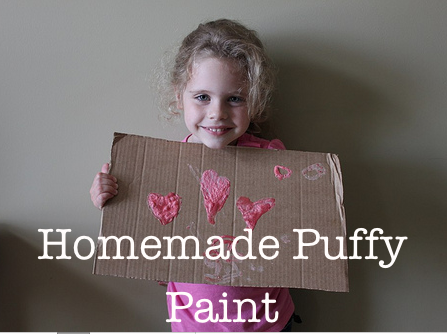 Homemade Paint Recipes : Glowing Puffy Paint – Fun Littles