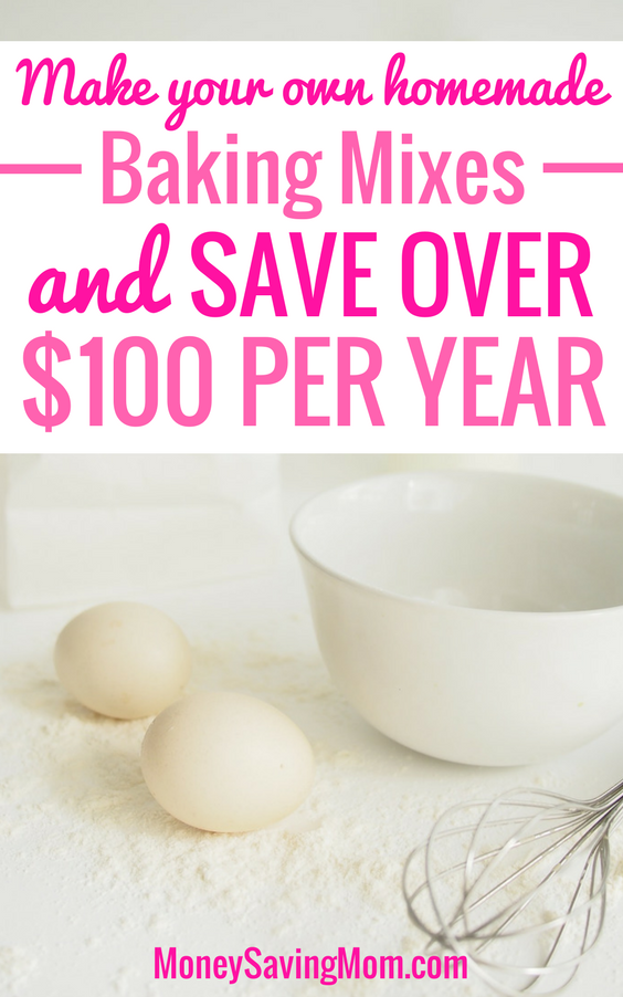 Save over $100 per year by making your own homemade baking mixes!! Check out these tips and tricks plus get easy recipes!