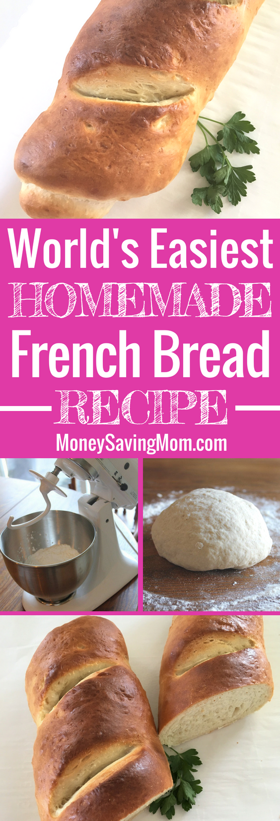 This French Bread recipe is SO easy to make, and it's super delicious -- perfect to whip up for weeknight dinners!