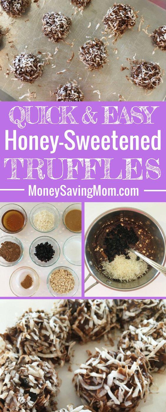 These Honey-Sweetened Truffles are such a delicious healthy snack, and they're super easy to make!