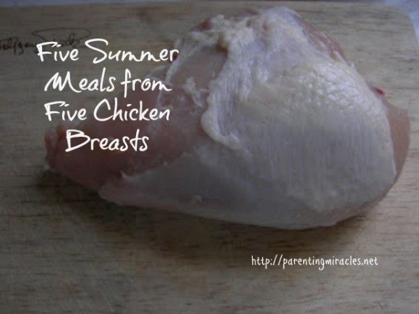 How to Make 5 Summer Meals from 5 Chicken Breasts: Now you can get the shopping list, prep instructions, and recipes!