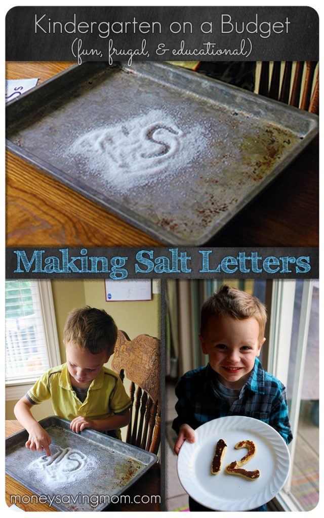 Kindergarten on a Budget: Making Salt Letters