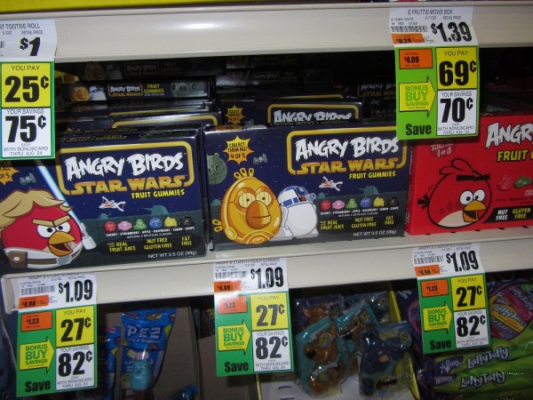 Angry Birds Gummy Snacks - $0.27 each