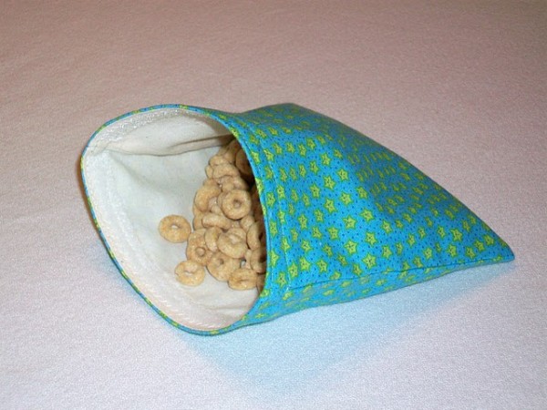 Homemade Fabric Snack Bag
