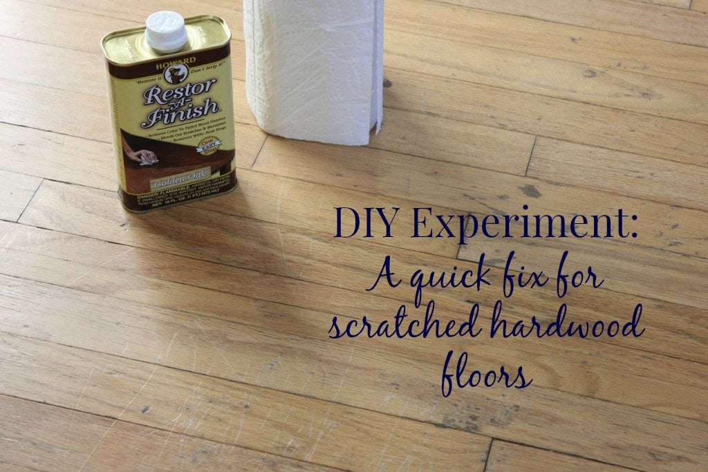 A quick fix for scratched hardwood floors