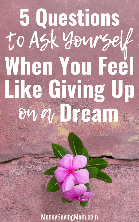 5 Questions to Ask Yourself When You Feel Like Giving Up on a Dream