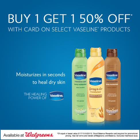 Walgreens Deal on Vaseline Spray & Go Lotion