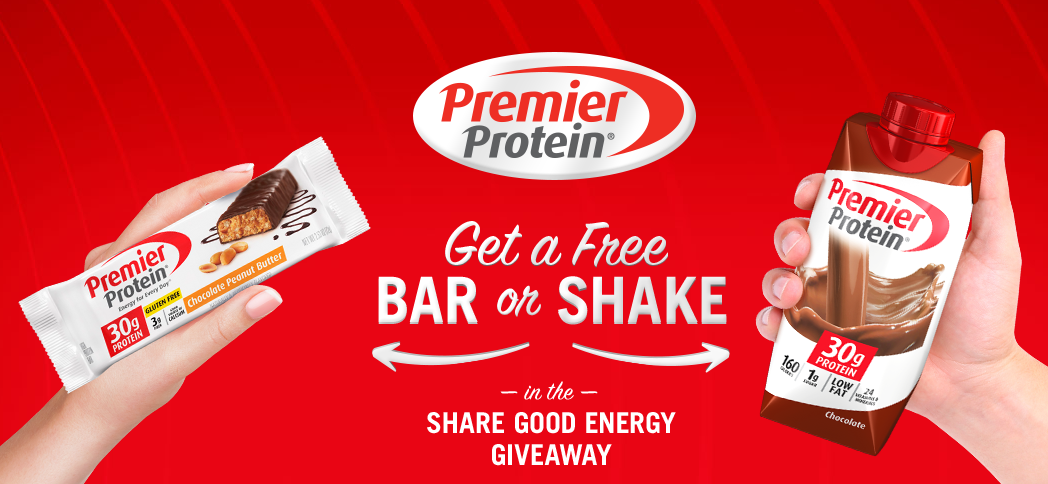 Free Premier Protein Shake or Bar