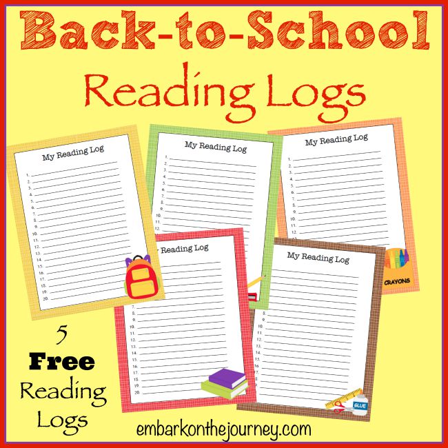 Back-to-School-Reading-Logs