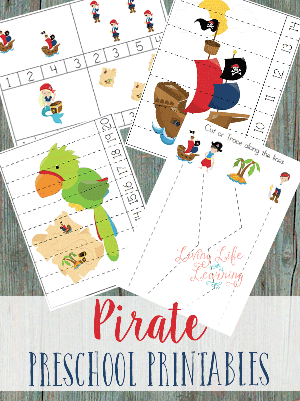 free pirate preschool printable pack