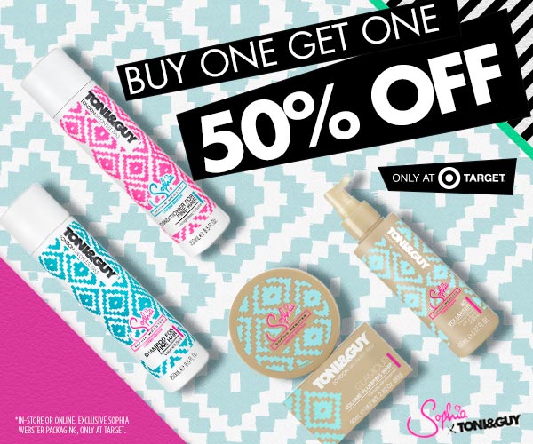 Buy One Get One 50% Off Toni & Guy Sale