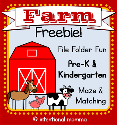 Free Farm Maze and Matching Activity Printables
