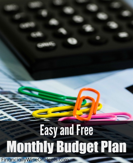 Free Simple Monthly Budget Plan