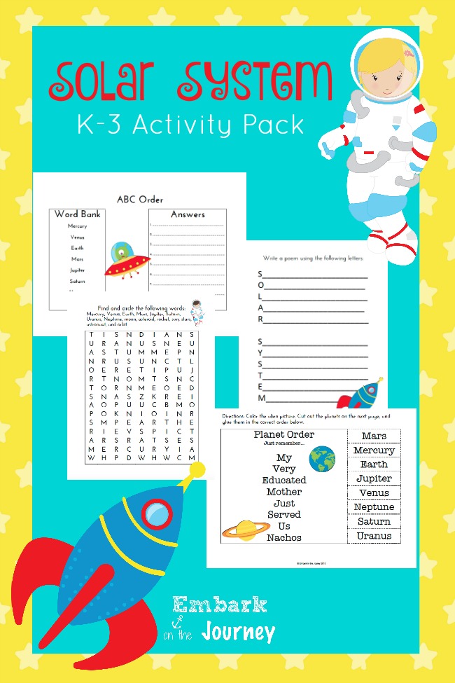 Free Printable Solar System Activity Pack