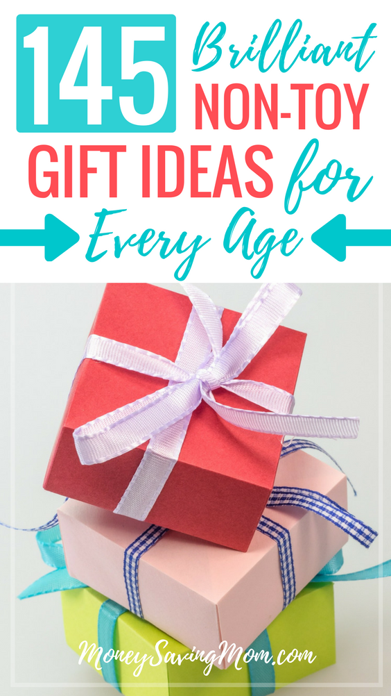 Need creative non-toy gift ideas for kids of all ages? Check out this HUGE list of unique ideas for birthdays, Christmas, and more!