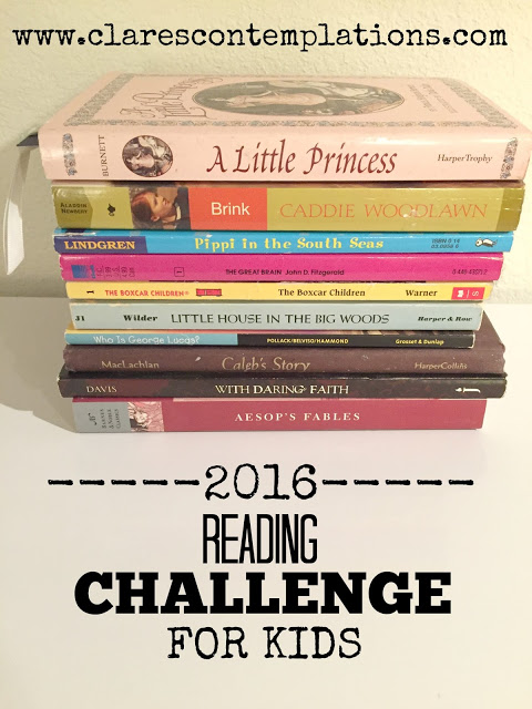 2016 Reading Challenge for KIds